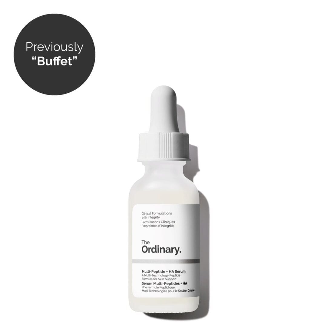 The Ordinary Multi-Peptide HA Serum Buffet anti-âge hydratant rides fermeté peau Maroc