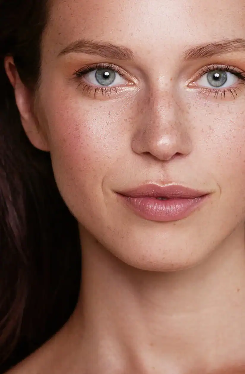 Peau lumineuse visage clair jeunesse naturel visage homme femme soins beauté visage naturel.