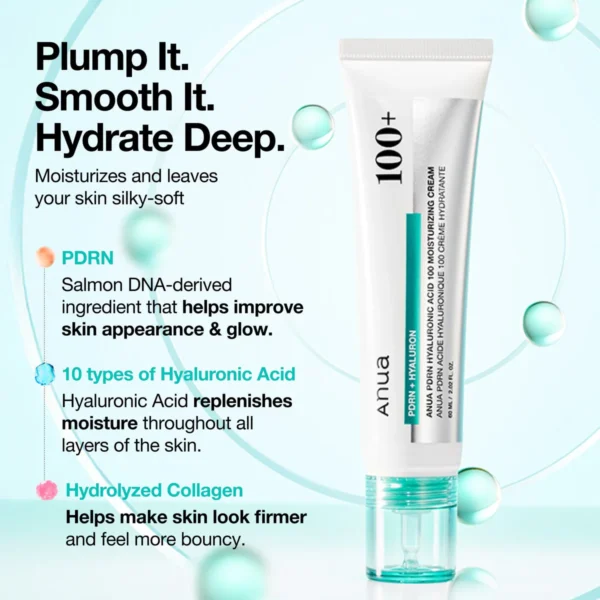 Anua PDRN Hyaluronic Acid 100 Moisturising Cream 60ml